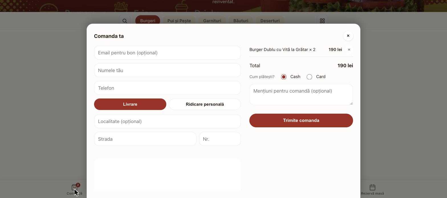 Cum poate un meniu digital să ajute restaurantul să crească valoarea medie a comenzii